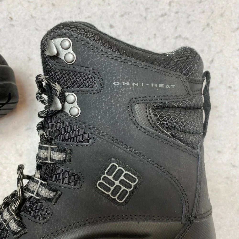 Columbia Bugaboot Plus III Snow Boots Mens 9.5 Black Omni-HeatWide BI2745-010